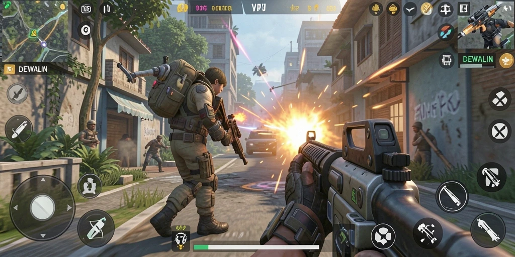 Tangkapan layar gameplay seru dalam DEWALIN, menunjukkan aksi pertempuran yang mendebarkan.