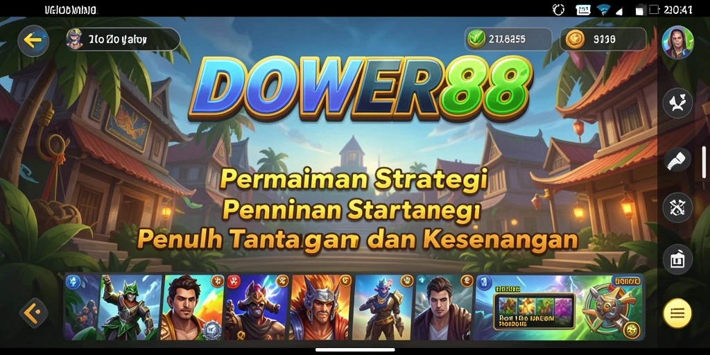 Tampilan gameplay DOWER88 yang penuh strategi dan tantangan.