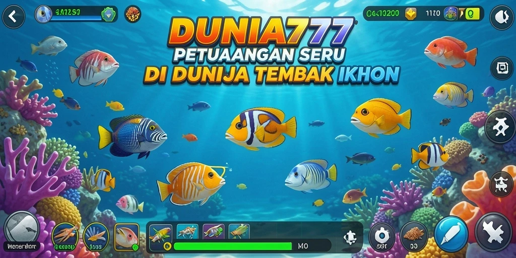 Tangkapan layar gameplay Tembak Ikan yang menarik di DUNIA777.