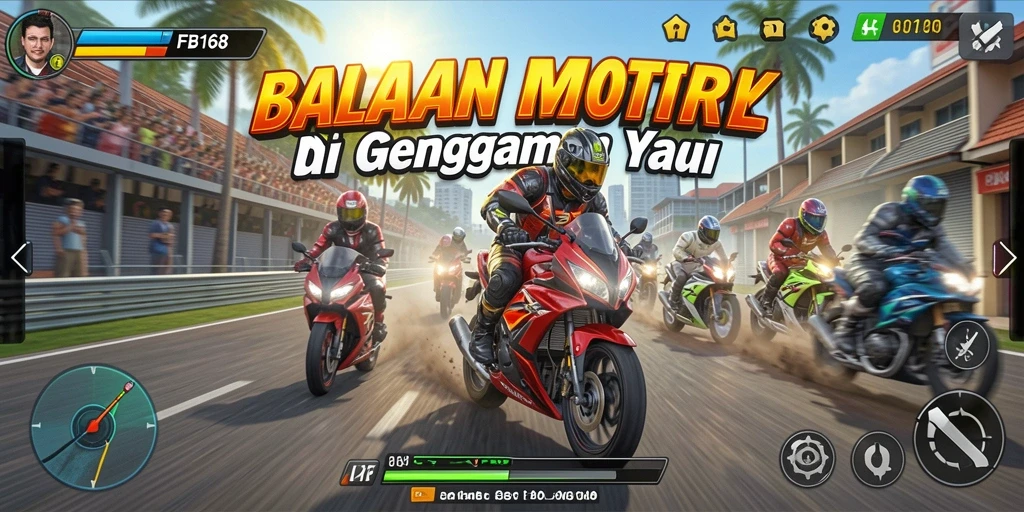 Gameplay seru dari FB168 saat balapan motor.