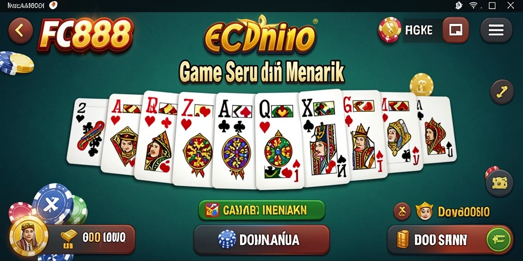 Screenshot gameplay Domino FC888 yang seru dan menantang.