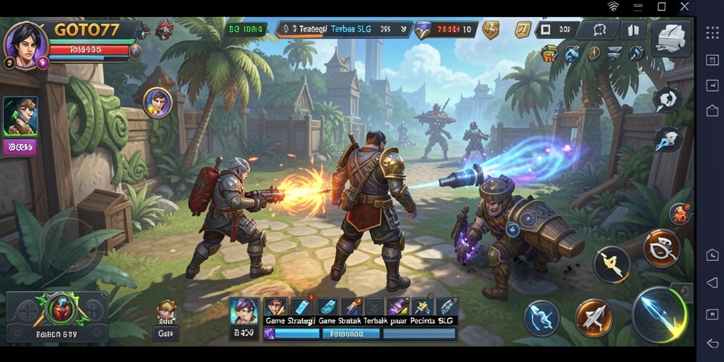Tampilan gameplay menakjubkan dari GOTO77 dengan elemen strategi.
