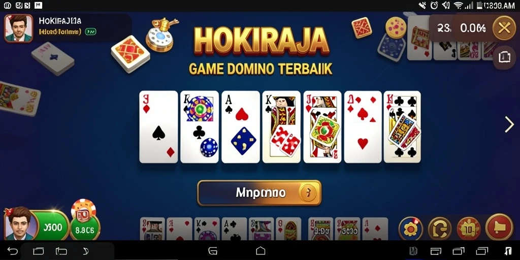Screenshot gameplay HOKIRAJA menampilkan pertempuran seru dalam permainan Domino.