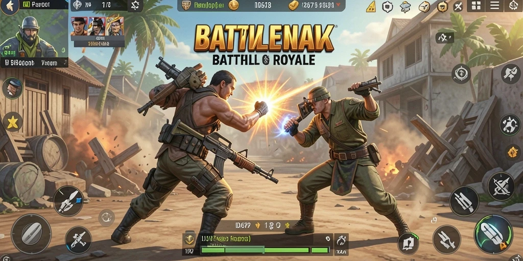 Tampilan menegangkan dari gameplay ID678 saat pemain bertarung di arena.