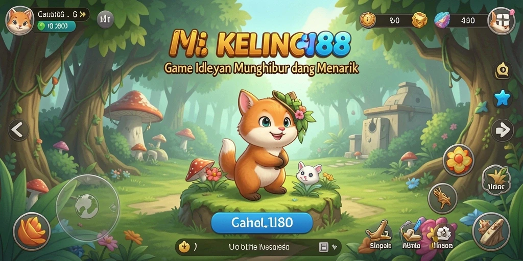 Tampilan gameplay KELINCI88 dengan kelinci mengumpulkan sumber daya secara otomatis.