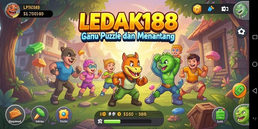 Tampilan gameplay seru dari LEDAK188 yang menampilkan berbagai puzzle.