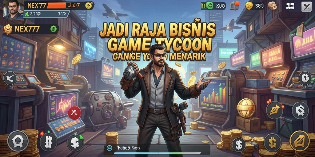Tampilan gameplay NEX777 menampilkan berbagai pilihan bisnis yang menantang.