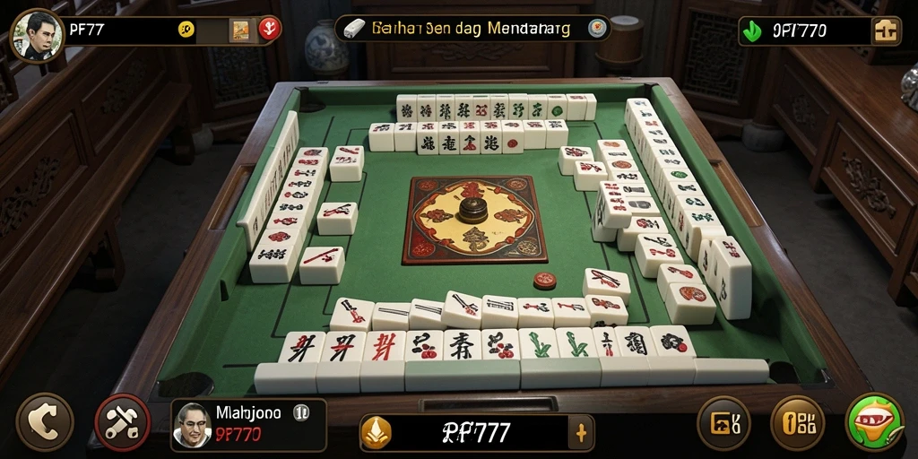 Tampilan gameplay Mahjong yang menarik dan mendebarkan.