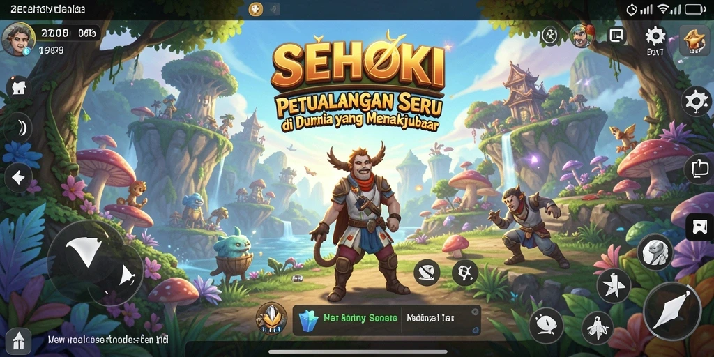 Tampilan gameplay SEHOKI yang menakjubkan di dunia petualangan.