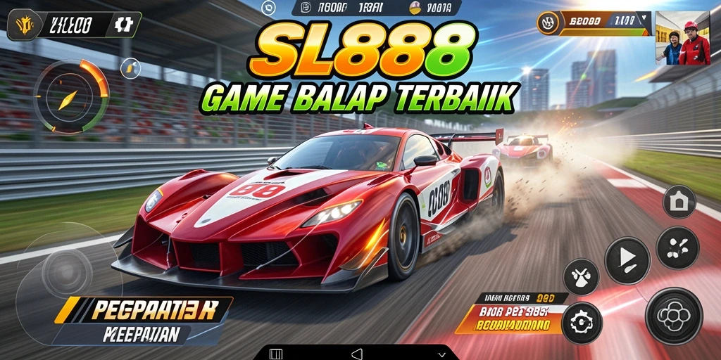 Gameplay mendebarkan dengan mobil dan lintasan beragam.
