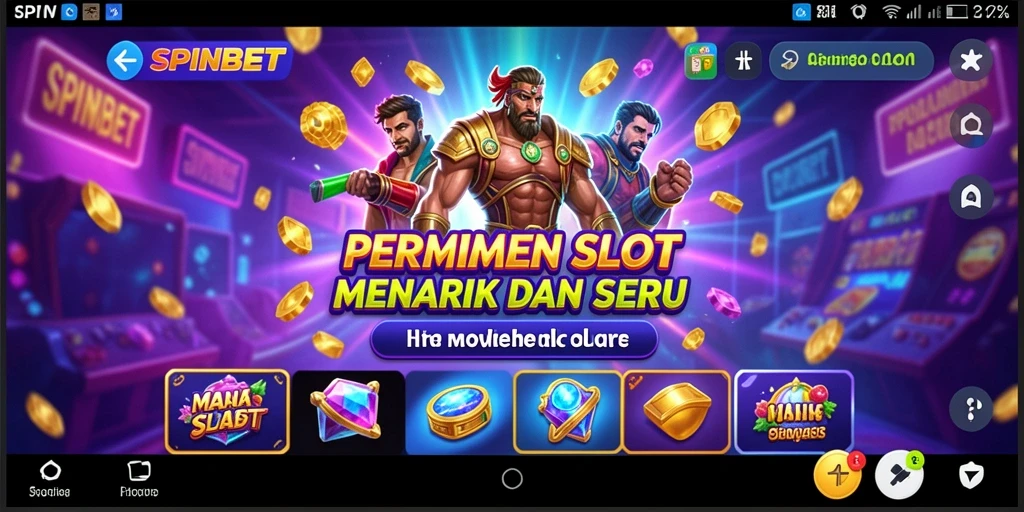 Tangkapan layar SPINBET yang menunjukkan gameplay slot yang mendebarkan.