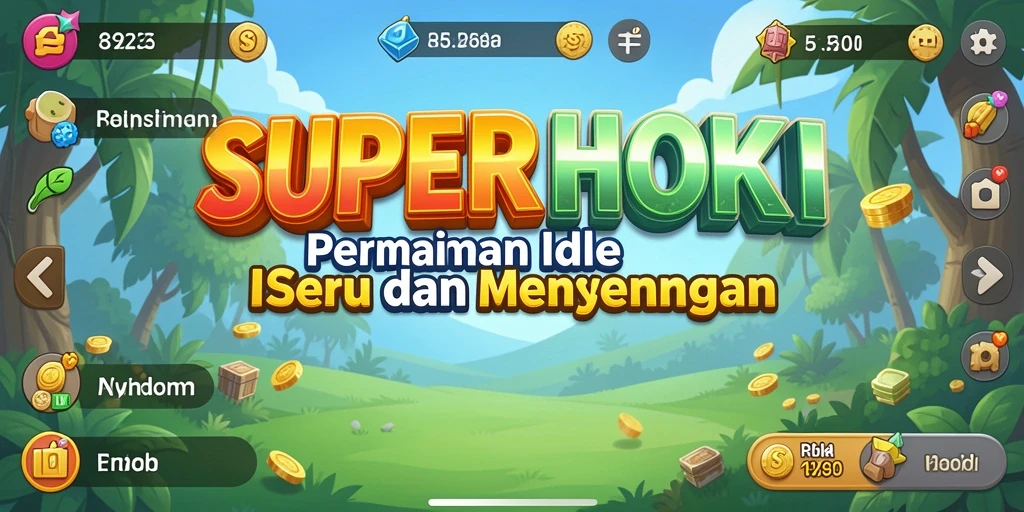 Tampilan gameplay <strong>SUPERHOKI</strong> yang menarik dan penuh warna.